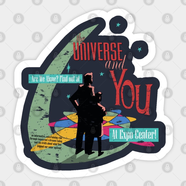 "The Universe and You" Sticker by EpcotServo